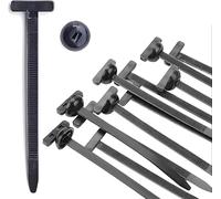 50PCS Nylon Universal Cable Tie Buckle, Heavy Duty Self-Locking Zip Tie Clips with Pin and Button Lock, UV Resistant Heat-Proof Plastic Cable Ties for Car Repair, Fastening, DIY Home