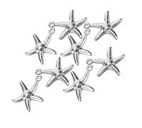 50Pcs Ocean Starfish Pendant for Jewelry Making Unique Design Stainless Steel Beach Decor