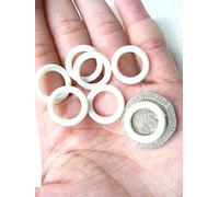50pcs of Curtain Roman Blind Cord Rings 15 mm White Regency Cord Guide Loops sew Stitch