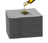 50Pcs Oil Absorbent Pads, 25 x 33cm Spill Mat, Universal Absorbent Mat, Spill Control Sheets Rapid Absorption for Oil Water-Based Liquids for Home Kitchen Restaurant Garage and Basement(50)