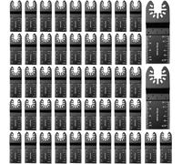 50Pcs Oscillating Saw Blades, 35mm Oscillating Tool Blades Professional Universal Quick Release Multi Tool Blades Wood Cutting (Black)