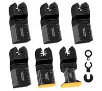 50PCS Oscillating Tool Blades, Professional Titanium Coated Multi-Tool Blade Set with Universal Quick Release - Fits DeWalt, Makita, Dremel for Wood, Metal, Plastic Cutting