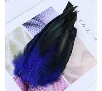 50pcs/Pack Black Rooster Feathers Dyed Colorful Natural Pheasant Plumes 15-20cm/6-8 inch Costume Party Decor Feathers for Craft-Royal BLUE-15-20 cm