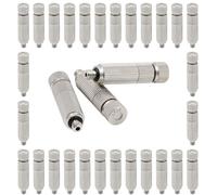 50pcs/Pack Brassmisting Nozzles Replacement Heads for Outdoor Cooling System, High Pressure Atomizingmisting Sprayer with Filter for Patio Lawn, Landscaping, 10/24 UNC(Silver,0.1mm)