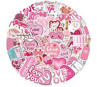 50PCS/Pack Cartoon Sticker Valentines Day Themed for Scrapbooking Journal Photo Album Guitar Packaging Cartoon Love