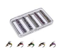 50Pcs/pack Flies Fly Fishing Lures Flies Trout Bass Baits Steel Head Hook Fly Fishing Tackle Sharpened Hook Lures