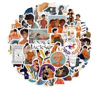 50Pcs Pack Percy Jackson Movie Water Bottle Stickers for Adult, Cool Waterproof Sticker for Teen Laptop, Kids Skateboard, Bike, Phone, Computer, Travel Case