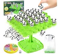 50Pcs Panda Balance Board Toy Set, Funny Balance Board Game Kids, Balance Tree Maths Games for Family Gathering Party, Multiplayer Desktop Stacking Interactive Toys for 3-9 Years Old Boys Girls