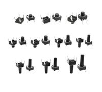 50Pcs Panel PCB 6x6mm Tactile Tact Push Button Switch Momentary 4 Pin DIP 6 * 6 * 4.3/5/6/7/8/9/10/11/12/13mm(6x6x12mm)