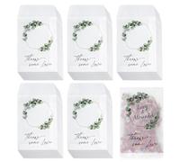 50Pcs Paper Bags, Wedding Favors Bags, for Sugared Almonds Birthday Baptism Birth Party (Color A)