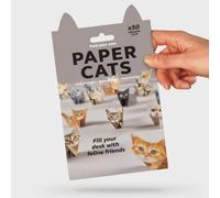 50Pcs Paper Cats Origami Kit- DIY Origami Cats Kit to Fold Your Own Cat Paper Figures,Cute Kitten Origamis Papercraft,Fun Craft Activity for Adults Kids,Desk Decoration & Cat Lovers Gift