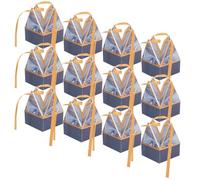 50pcs Paper Gift Boxes Navy Blue with Ribbon and Beads