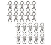 50pcs Parrot Cage Snap Hook Lock Anti Escape Zinc Alloy Heavy Duty | Silver Finish, Quick Installation, for Bird Cage and Rabbit Use in Chicken Coop Settings