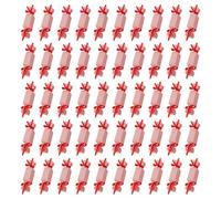 50Pcs Party Treat Boxes With Ribbon Folding Paper Candy Container Party Fillers Boxes Christmas Decoration Accessory Paper Candy Container