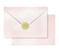 50pcs Pearl Envelopes Slight Shimmering Wedding Envelopes, 5.4 x 7.7 inches Perfect for 5 x 7 inch Wedding Invitation Cards Graduation Birthday Greeting Cards Thank You Cards (Pearl Blush Pink)