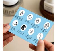 50pcs Permanent Makeup Eyebrow Aftercare Cards, 2x3.5 Inch Post-Procedure Care Instructions, Waterproof & Skin-Friendly Cards for Microblading, Tattoo Healing, and Brow Lamination Aftercare