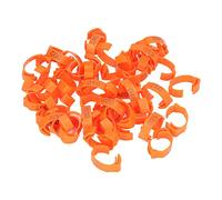 50pcs Pet Leg Rings Numbered Clip On Identification Leg Bands for Chickens Ducks Pigeons Geese