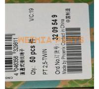 50PCS NEW Phoenix Contact PT 2,5-TWIN 3209549 Straight through terminal block