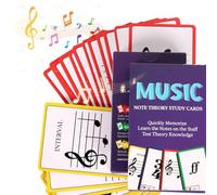 50Pcs Piano Notes Flashcards, Double-Sided Piano Note Flash Cards, Study Aid for Beginners and Professionals, Include Staff, Notation Pitch/Syllable Names, Keyboard Position, Clefs and More