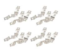 50pcs Picture Frame Hangers Kit with Screws, Double Hole D Ring Hooks | Silver Plated Metal, Easy Install for Canvas Frames, Framed Postcards, Gallery Wall Setups