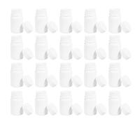 50pcs Pill Dispenser Bottle 20ml White Plastic Screw Cap Sample Vial
