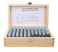 50Pcs Pin Gauge, Multiple Sizes Bearing Steel Plug Pin Gauge Set, 0.001mm Accuracy Smooth Surface Aperture Measuring Tool, for Electronic Boards Molds (2.5-2.99mm)