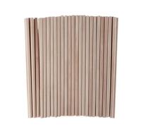 50pcs Pine Round Wooden Rods (80mm/100mm/150mm) - Premium Dowels for DIY Crafts and Woodworking Model Building for Crafts(50pcs-150x3mm)