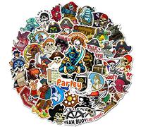 50Pcs Pirate Stickers for Kids Teens Boys Girls Gift,Pirate Stickers Pack for Laptop,Skateboard Luggage Car Bike Cup Computer Water Bottle Decor,Aesthetic Vinyl Waterproof Sticker Decal