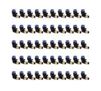50Pcs PL6-02 PL8-02 Pneumatic Fitting Tube Connector Fittings Air Quick Water Pipe Push in Hose Couping(6mm OD,1/4")