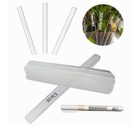 50Pcs Plant Labels Plastic - 12.5 x 1cm Acrylic Waterproof Seed and Plant Tags - Clear Plant Labels for Outdoor Plants with Permanent Marking Pen Ideal for Seed Herbs Vegetables Flowers