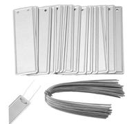 50PCS Plant Tags with Wire Double Sided Waterproof Garden Labels UV Resistant Manganese Steel Plant Markers for Outdoor Vegetable Flower Herb Seedlings Pots Raised Beds Gardeners
