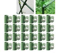 50Pcs Plant Trellis Connector for Plant Stem Supports, Plastic Plant Wall Clips for Fixed Garden Frame Rod, Garden Cane Connectors, Climbing Plants Bracket(16mm)