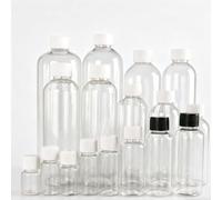 50PCS Plastic Empty Clear Seal Bottles Small Mouth Pill Bottle Storage Container With Cap For Medicine Shampoo Liquid Sample Refillable Cosmetics Container (500ml,white cap)