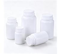 50PCS Plastic HDPE White Empty Seal Capsule Bottles Pharmaceutical Container With Screw Cap Pill Medicine Capsule Powder Vials Portable Refillable Containers (100ML)