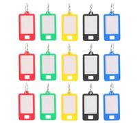 50pcs Plastic Key Id Tags with Label Window and Ring | White Paper Inserts Included, Handy for Hotel Staff, PET Name Tags, Storage Labeling, Organised Cabinets