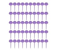 50Pcs Plastic Plant Labels, Garden Markers for Flowers and Nursery, Reusable Flower Tags with Easy - Write, Durable Outdoor Plant Identification Signs for Home Garden and Potted (Purple)