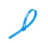 50pcs Plastic Reusable Cable Zip Ties 8 * 200/250/300/450 Releasable Nylon Adjust Loose Detachable Bundle Cable Management(Blue,5x300mm)