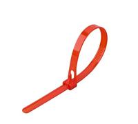 50pcs Plastic Reusable Cable Zip Ties 8 * 200/250/300/450 Releasable Nylon Adjust Loose Detachable Bundle Cable Management(Red,5x300mm)