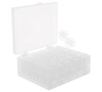 50pcs Plastic Sewing Machine Bobbins 6mm Groove, with Storage Case