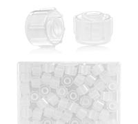 50pcs Plastic Syringe Tip Caps, Compatible with Luer Lock & Slip Syringes Durable Needle Tip Caps Suitable for Feeding Tubes & Lab Use Accessories (Transparent)