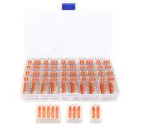 50pcs Plastic Wire Connectors for Electrical Wiring Fast Secure Spring Plug Connection Industrial Lighting Connectors for DIY Home and Commercial Projects