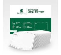 50pcs PM2.5 Activated Carbon Filter | Mask Filters Replacement Pads PM 2.5 Mask Filters | 5 Layers Inserts Filters for Face Coverings Masks with Filters Inserts | Anti Dust - Taswell UK Seller