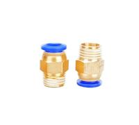 50PCS Pneumatic Connector PC air Quick Connector PC4-M5 PC6-01 PC6 G1/8 G1/4 G3/8 G1/2 External Thread Quick Connector Brass Connector(10mm,1/8)