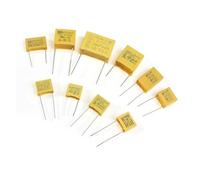 50PCS Polyester Film Capacitors 102K~105K Pack 275VAC X2 Capacitor Assorted Kit 0.047UF 0.1UF 0.22UF 0.33UF 0.47UF 0.68UF 1UF BIANMTSW