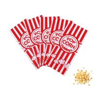 50Pcs Popcorn Bags, Striped Popcorn Boxes Pop Corn Bags Large, Paper Favor Boxes for Cinema Movie Night Children's Birthday Sleepover Party