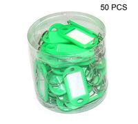 50pcs Portable for Tag Luggage Numbered Name Baggage for Chains Label Card with Split Keyring Knitting for Beginners Book