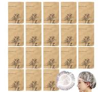 50Pcs Portable Individually Wrapped Disposable Shower Caps, Plastic Waterproof Elastic Thickening Bath Caps,Multipurpose Travel Shower Caps, Perfect for Hair Treatment, Salon, Spa, Hotel, Travel