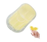 50PCS Portable Soap Sheets, Disposal Mini Thin Hand Wash with PP Case, Scented Hand Washing Paper Soap for Convenient Outdoor