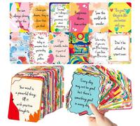 50pcs Positive Affirmation Cards with Motivational Quotes Note Daily Mindfulness Mental Health Cards for Kids, Women, Employees Coworkers 2.5 x 3.5 Inch