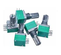 50Pcs Potentiometers Industrial Switches RK097NS 6Pin B1K 5K 10K 20K 50K 100K 500K Switch Audio Shaft 15mm Amplifier Sealing Kit Resistor elements (Size : 500K Ohm)